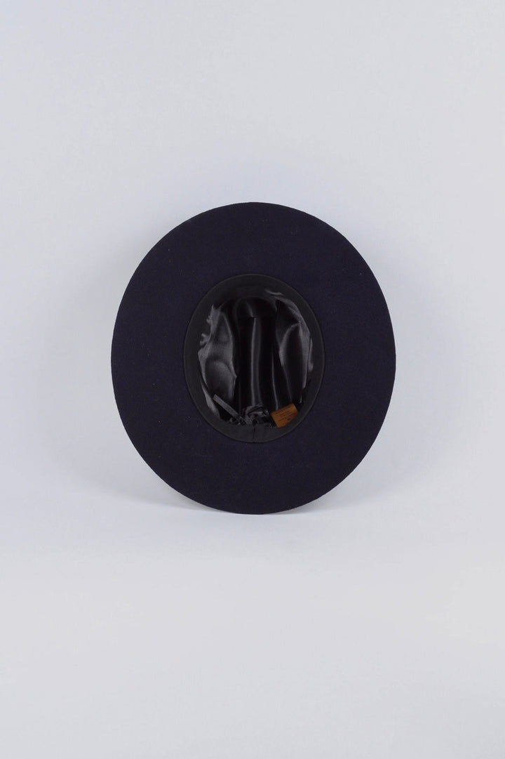 Dakota Cattleman Flat Brim Hat - Navy Blue