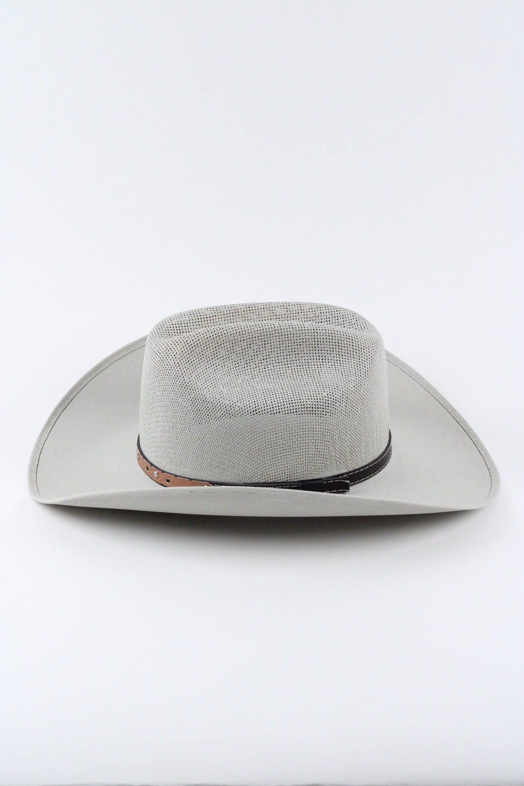 Luckenbach Cattlemen Straw Cowboy Hat - Light Grey
