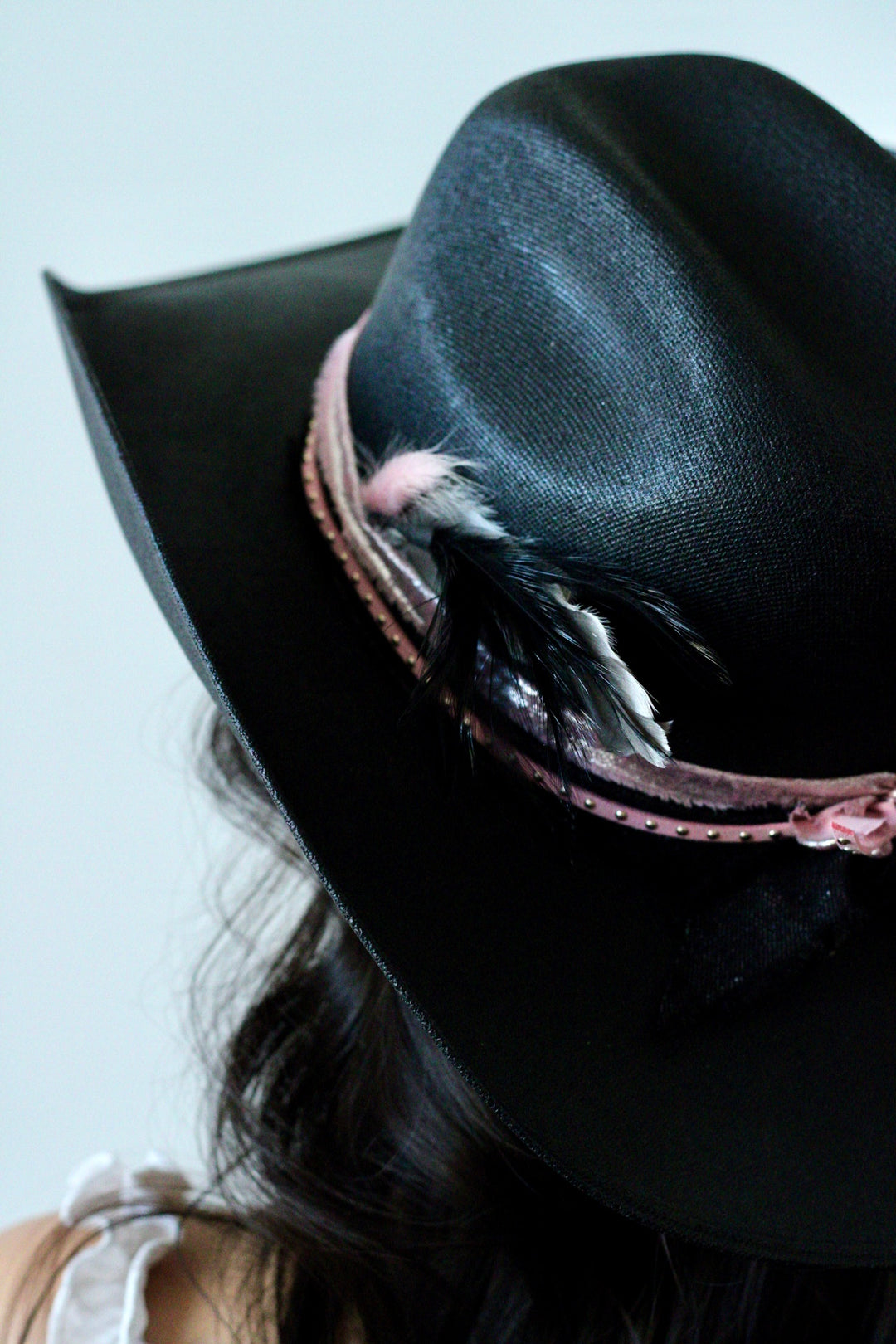 Lucy Luckenback Cattlemen Cowboy Straw Hat - Black
