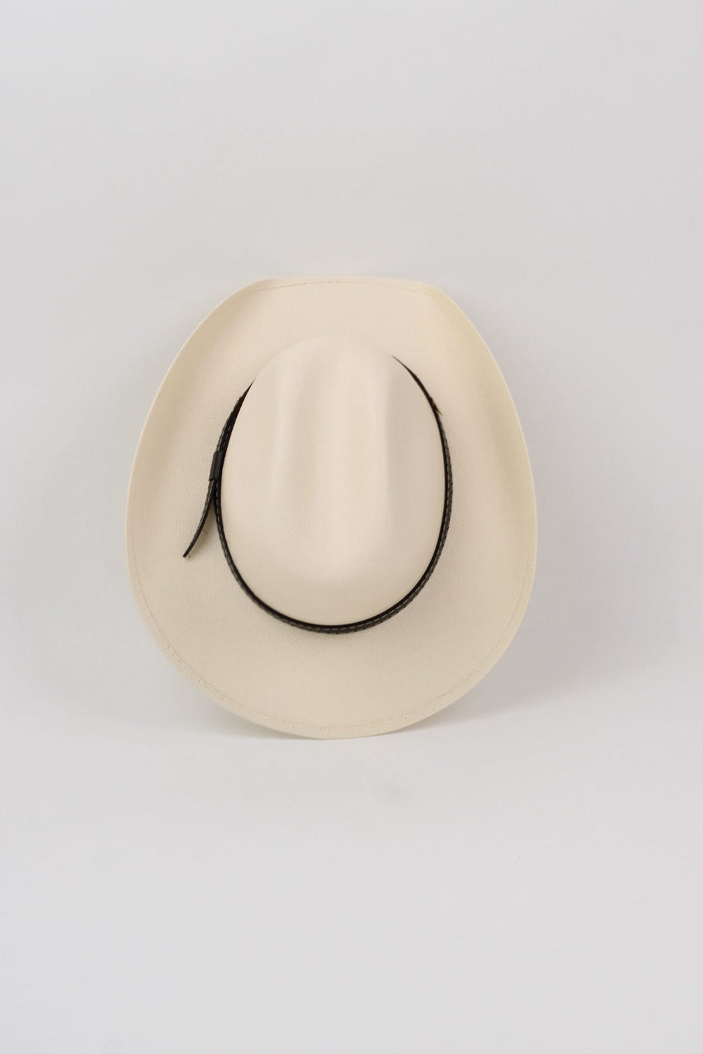 Kids Austin Structured Straw Cowboy Hat - Ivory