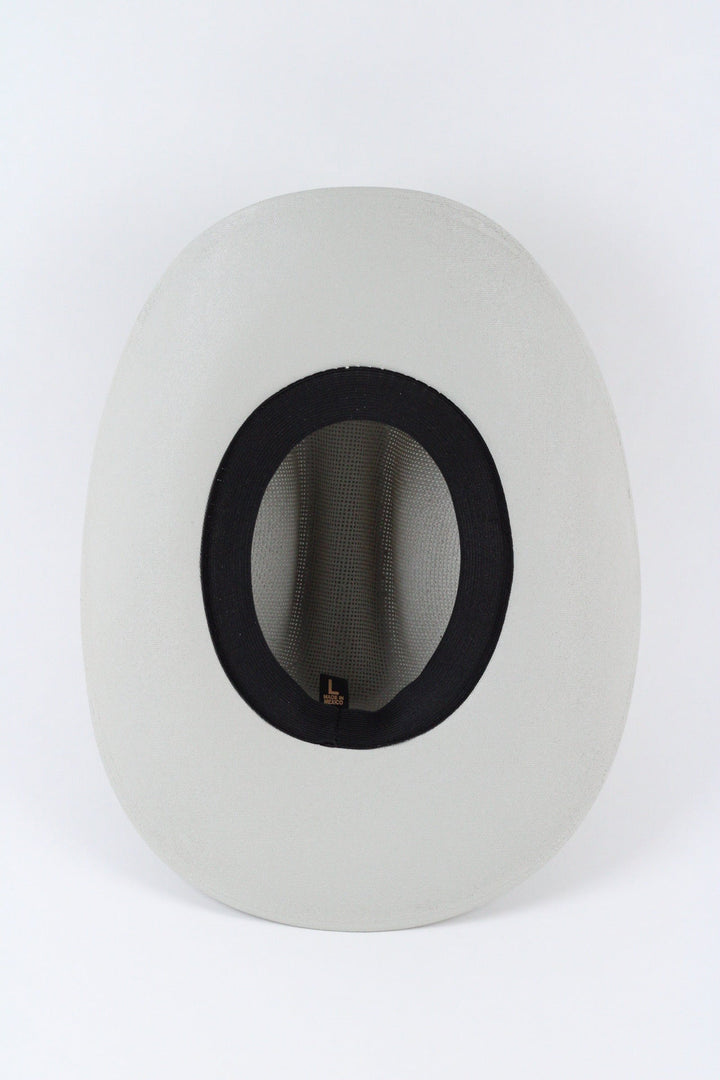 Luckenbach Cattlemen Straw Cowboy Hat - Light Grey