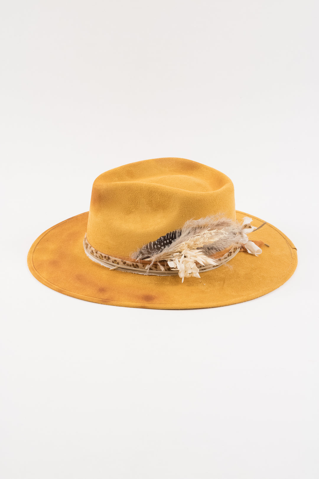The Sunflower - Rancher Hat - Mustard Distressed