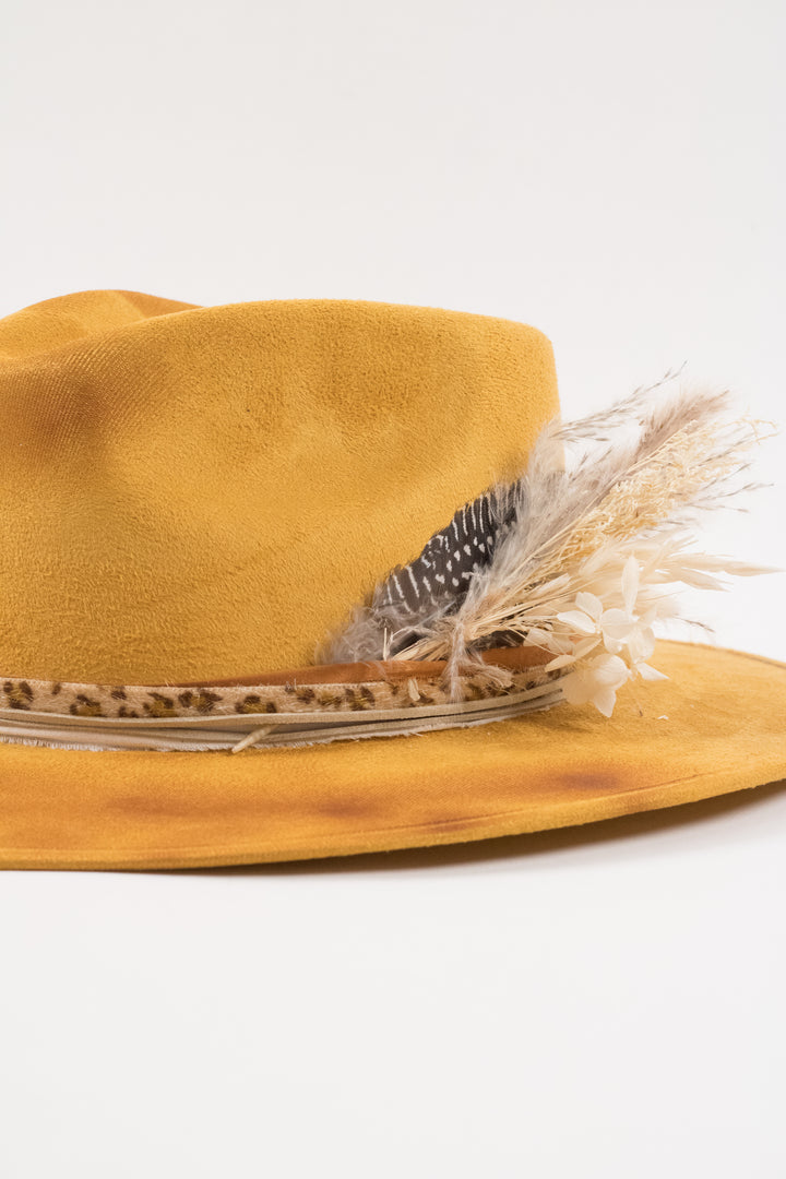 The Sunflower - Rancher Hat - Mustard Distressed
