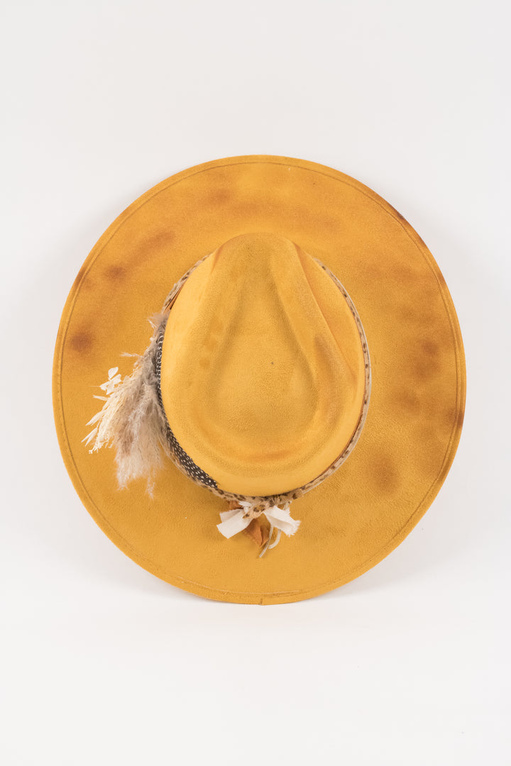 The Sunflower - Rancher Hat - Mustard Distressed