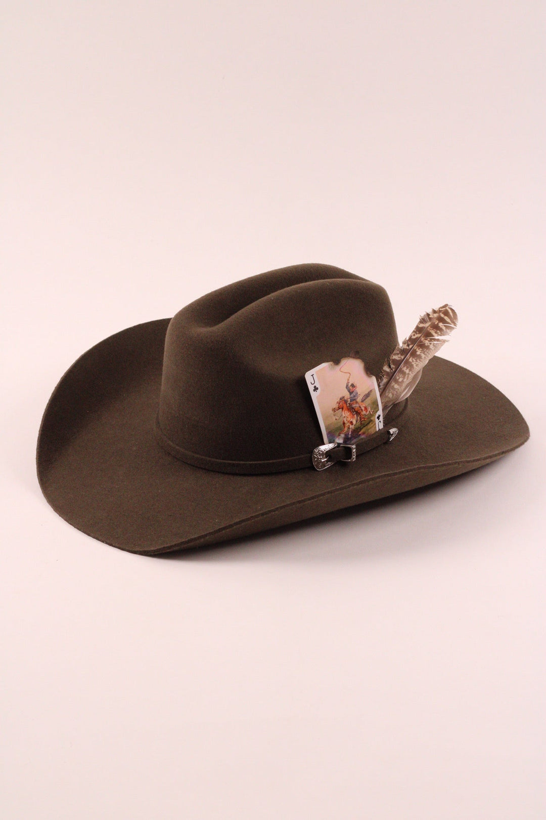 The Juniper - Mustang Cowboy Hat - Olive Distressed