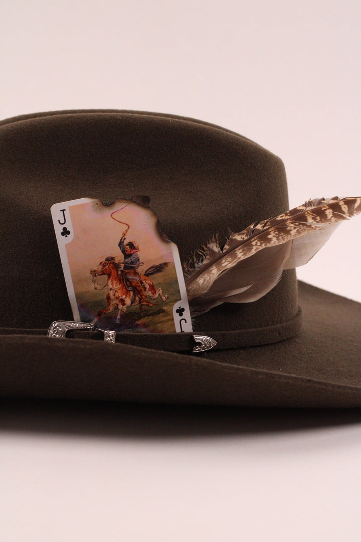 The Juniper - Mustang Cowboy Hat - Olive Distressed
