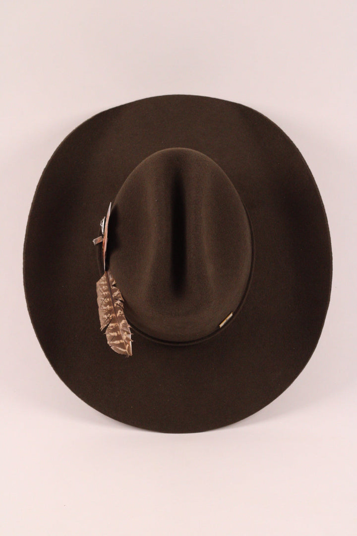 The Juniper - Mustang Cowboy Hat - Olive Distressed