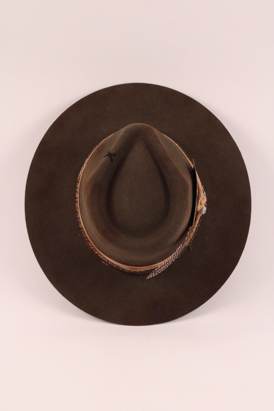 The Frankie Rancher - Wool Felt - Olive distressed