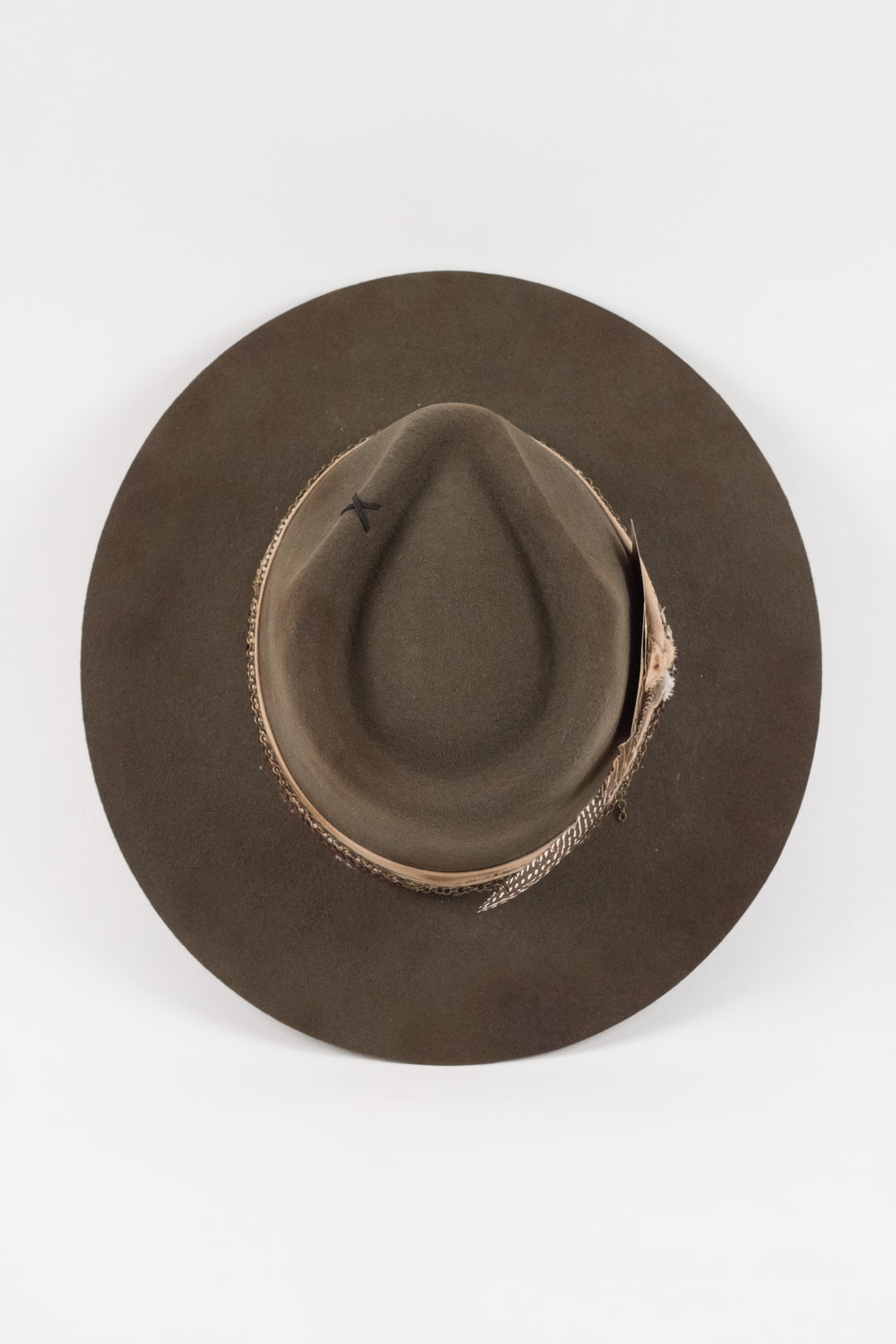 The Frankie Rancher - Wool Felt - Olive distressed